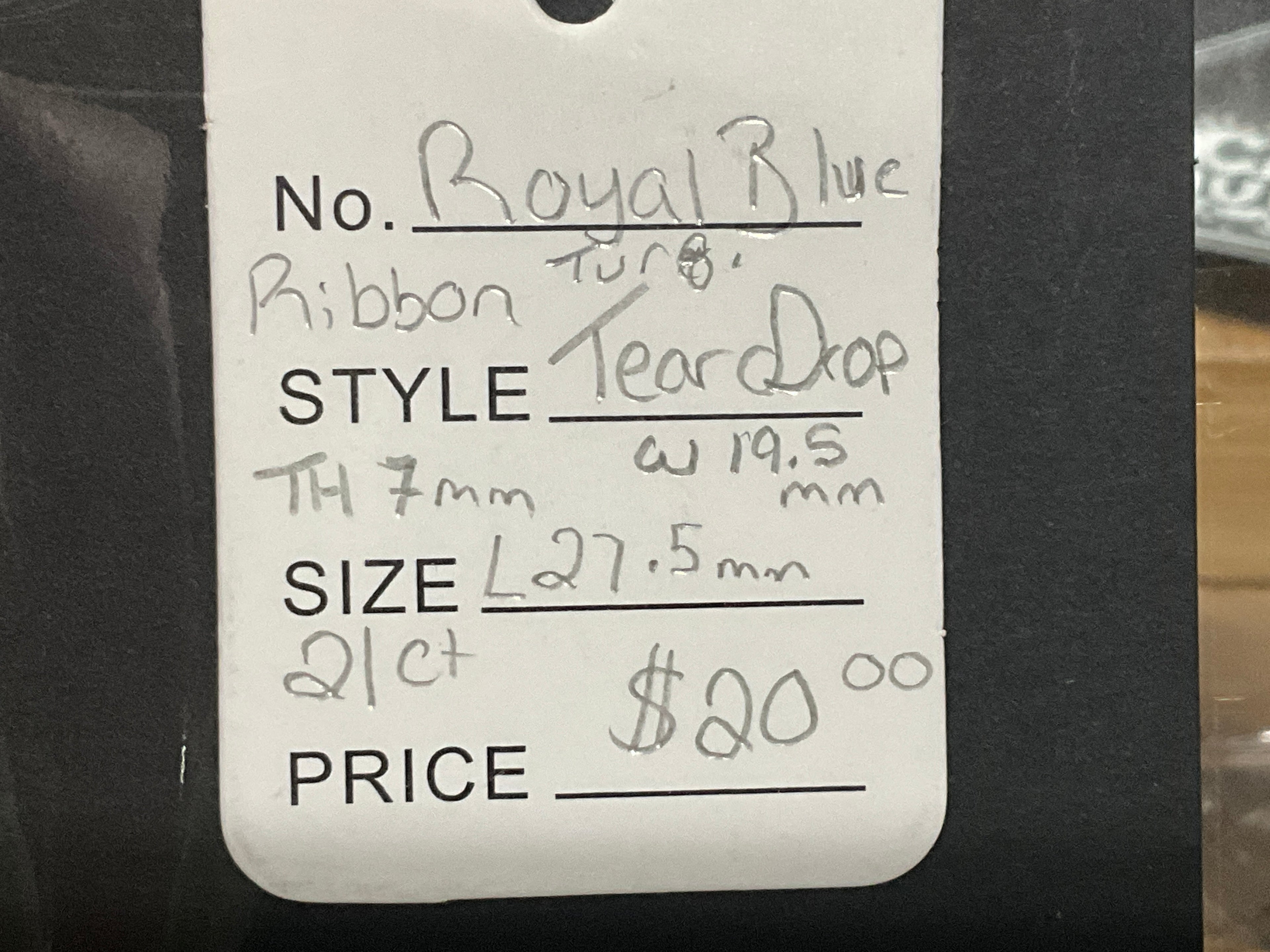 Royal Blue Ribbon Turquoise