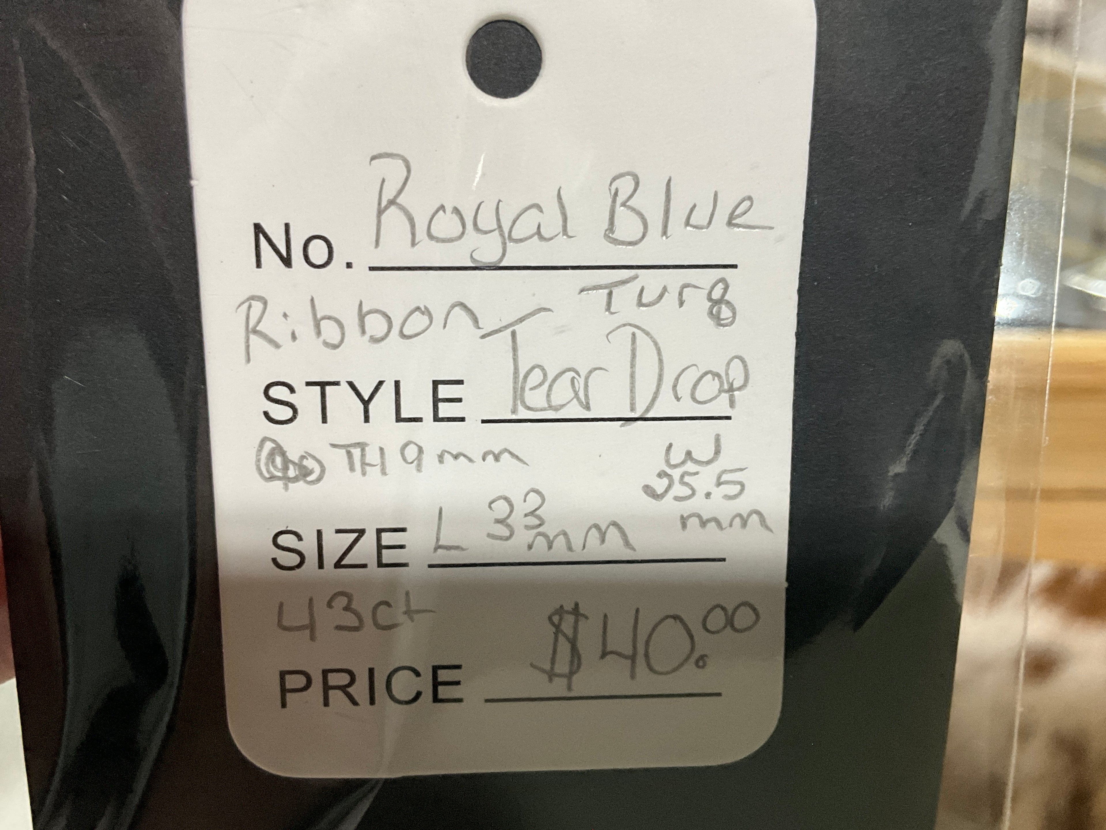 Royal Blue Ribbon Turquoise
