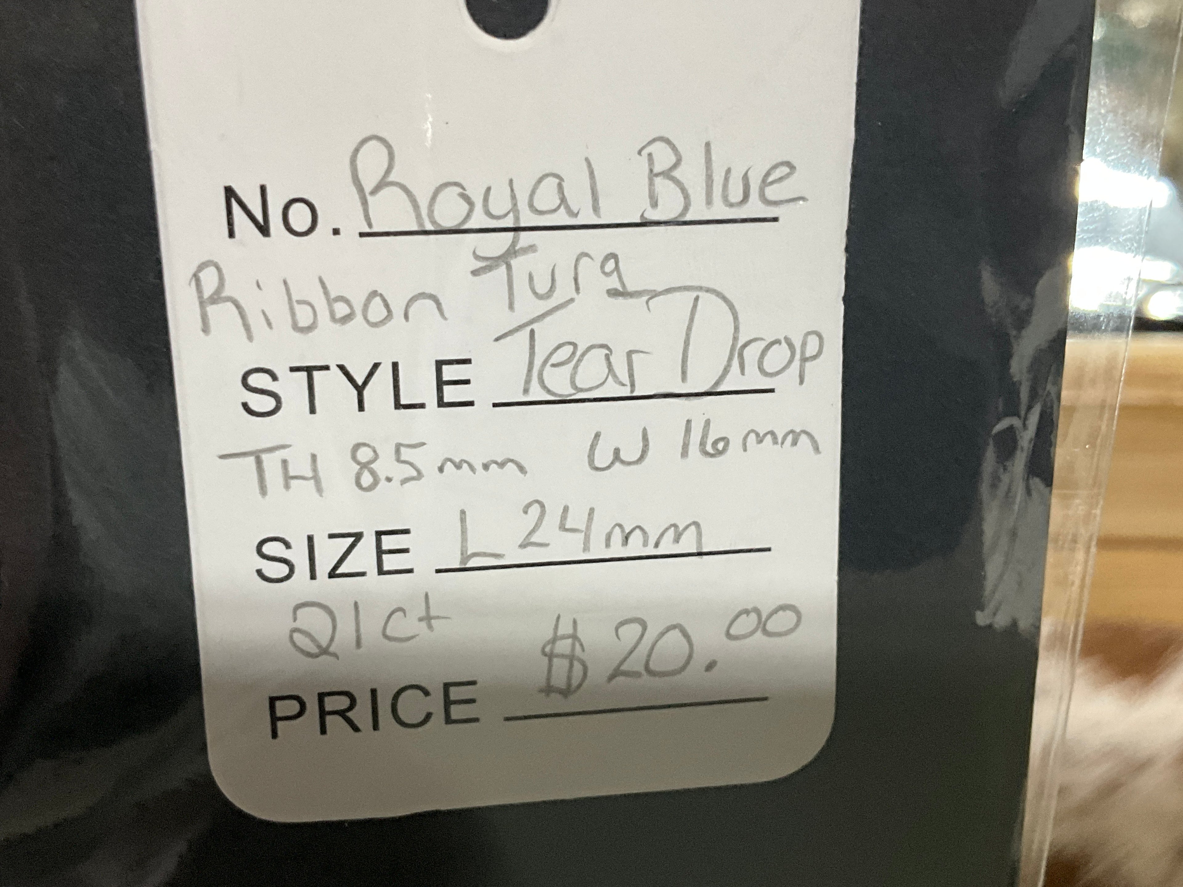 Royal Blue Ribbon Turquoise