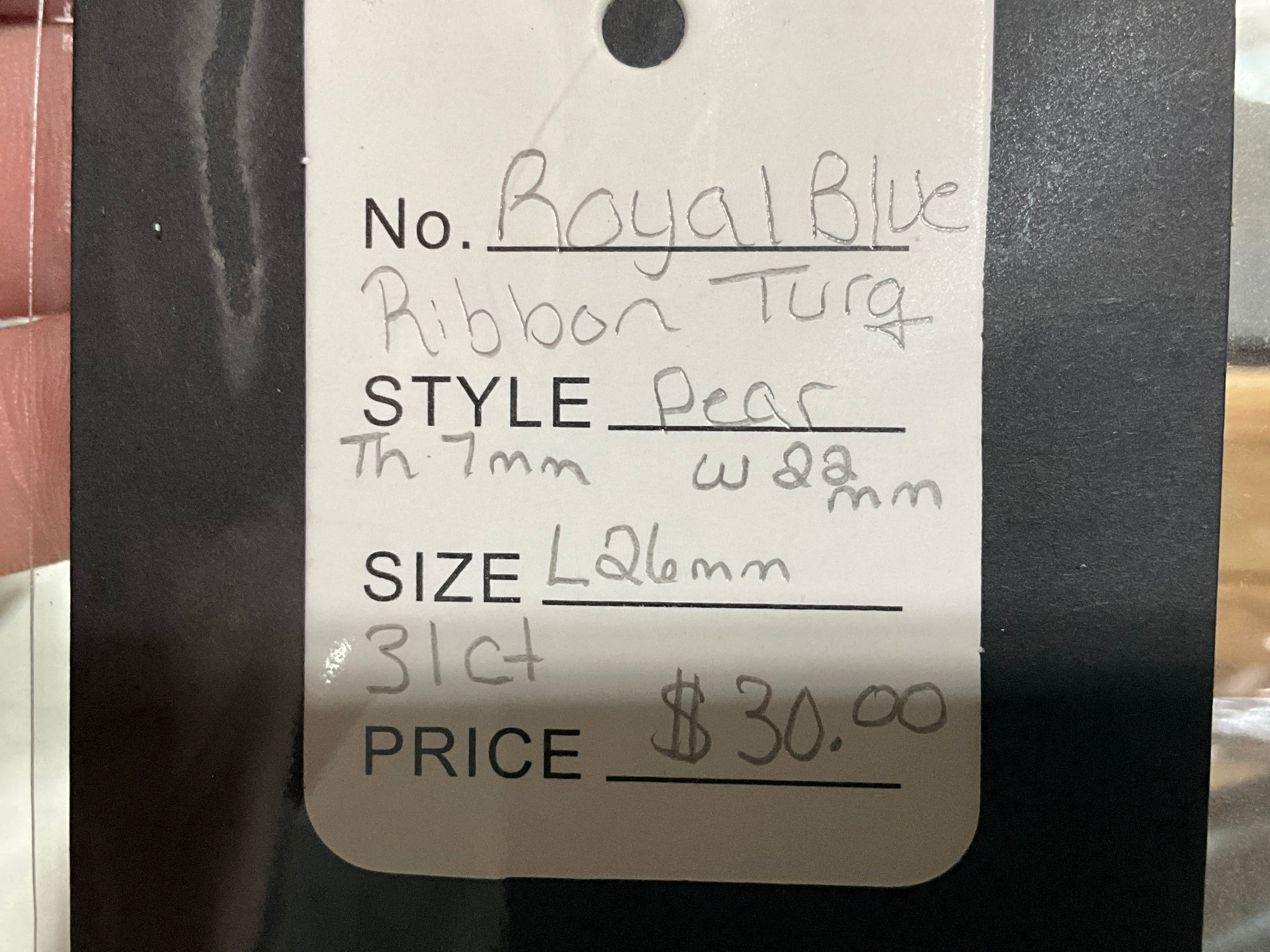 Royal Blue Ribbon Turquoise